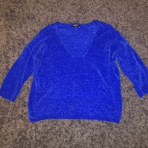 Royal blue Express v-neck sweater